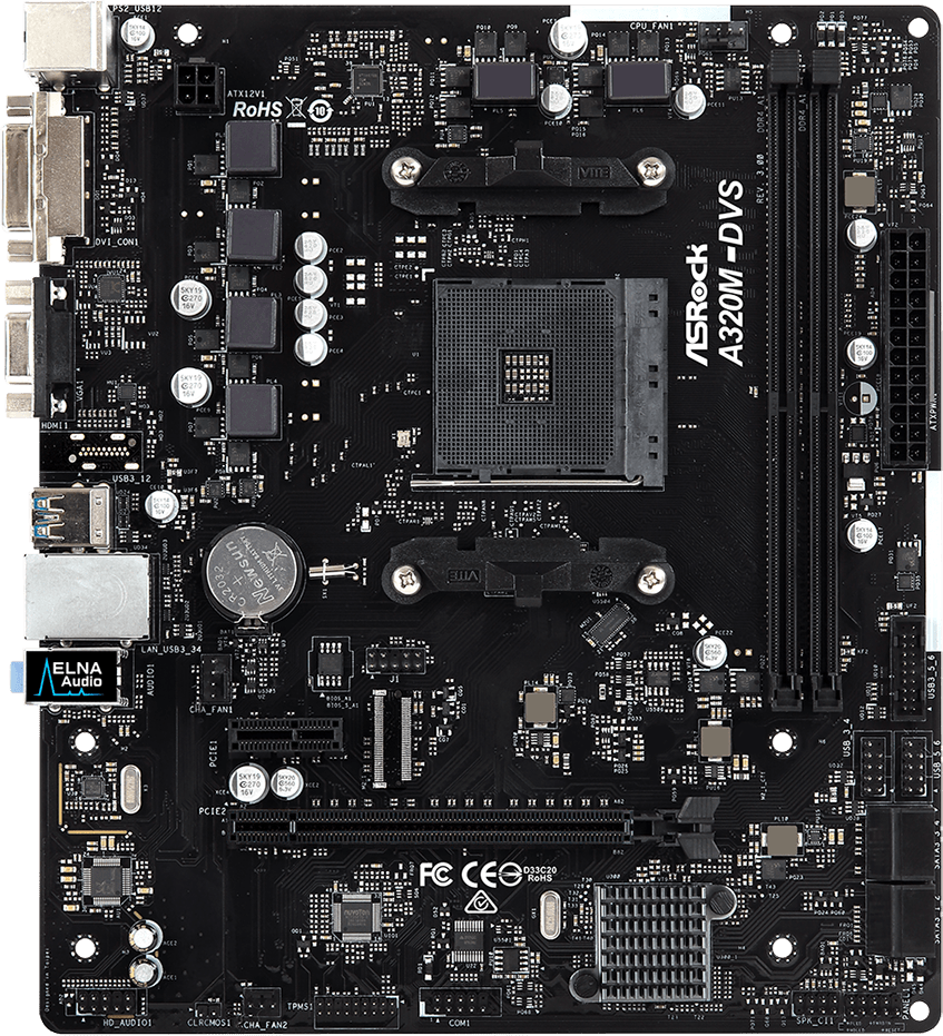 Asrock A320M-DVS R3.0 - Motherboard Specifications On MotherboardDB